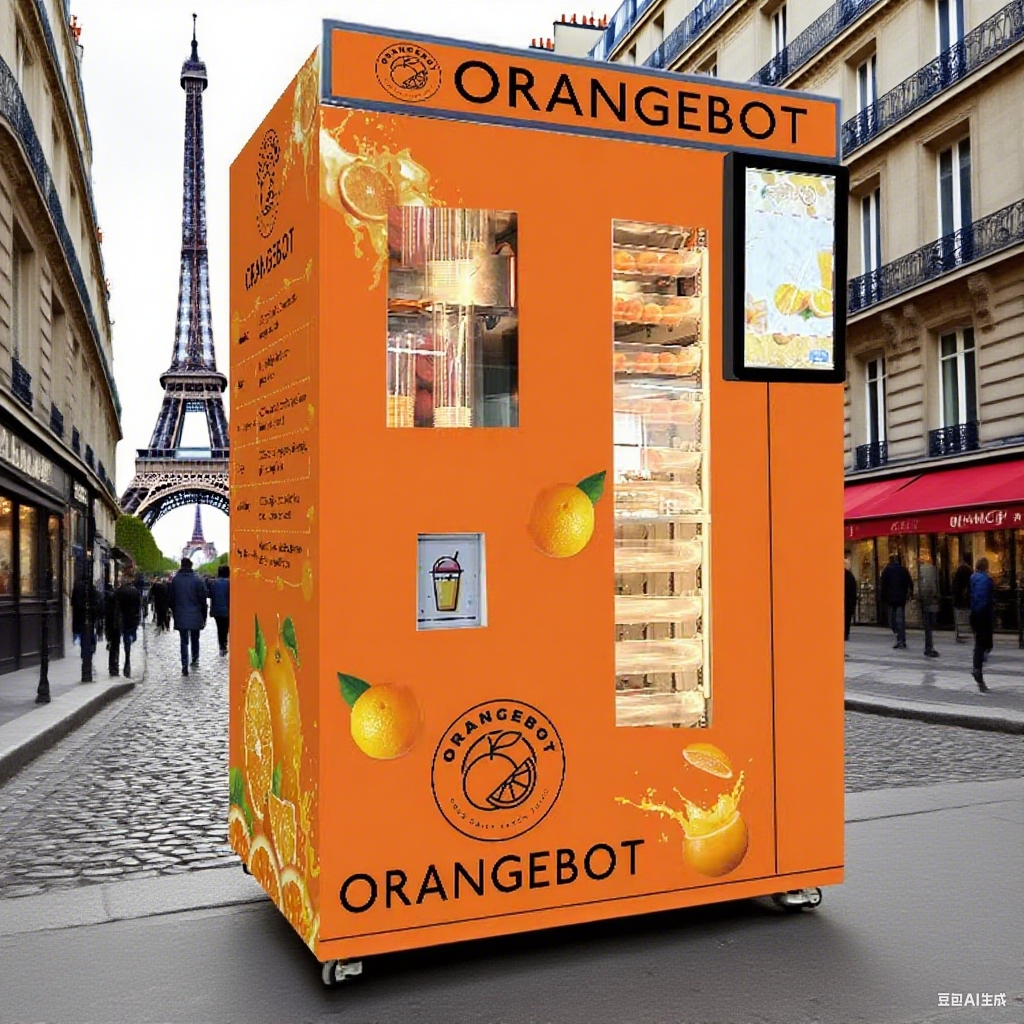 Fresh Squeezed Orange Juice Vending Machine Automatic Commercial Self-Service For Supermarket Mall High Profit