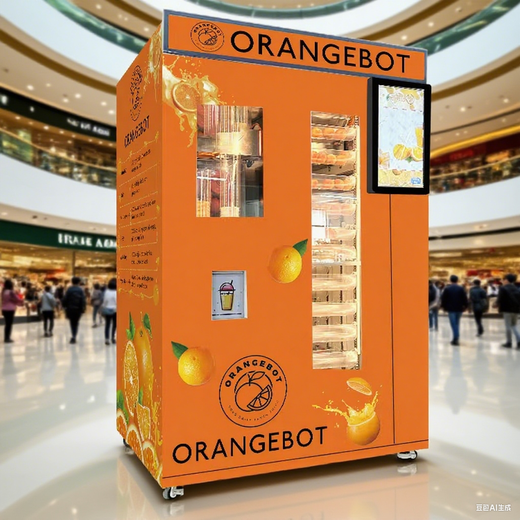 Automatic Fresh Orange Juice Vending Machine, Self-Serve for Convenience Stores High Juice Yield Low Maintenance Energy Saving